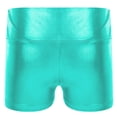 thumbnail image 4 of CHICTRY Women's Metallic Athletic Shorts Dance Tights Summer Hot Bottoms Rave Party Club Dancewear Blue Green S, 4 of 6