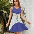 thumbnail image 7 of El Salvador Flags Dress Summer Street Style Dresses Female Sleeveless Printed Sundress, 7 of 7