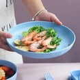 thumbnail image 4 of Cereal Plates 8 Pieces, Unbreakable Wheat Straw Plates, Microwave and Dishwasher Safe Reusable Bowls Set, for Ramen, Soup, Salad and more (9inch Multicolor), 4 of 5