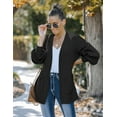 thumbnail image 5 of Women's Fall Open Front Long Lantern Sleeve Cardigan Oversized Chunky Outwear with Pocket, 5 of 15