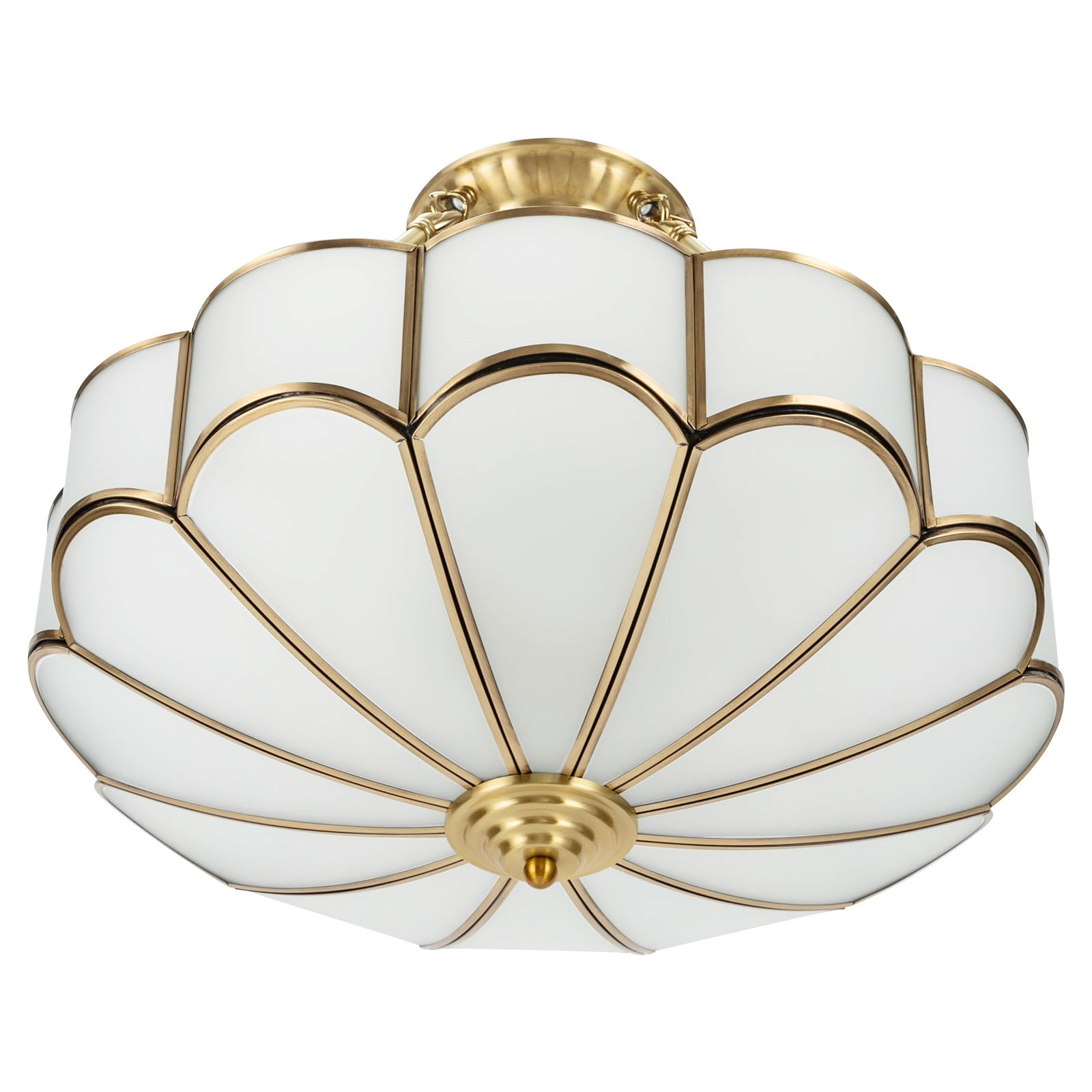 Vintage Ceiling Light Flower Shape Ceiling Light Glass Ceiling Light 17.72*5.9in