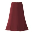 thumbnail image 5 of A Line Midi Skirt for Women High Waist Flowy Casual Solid Color Skirt Soft Knit Office Basic Skirts, 5 of 8