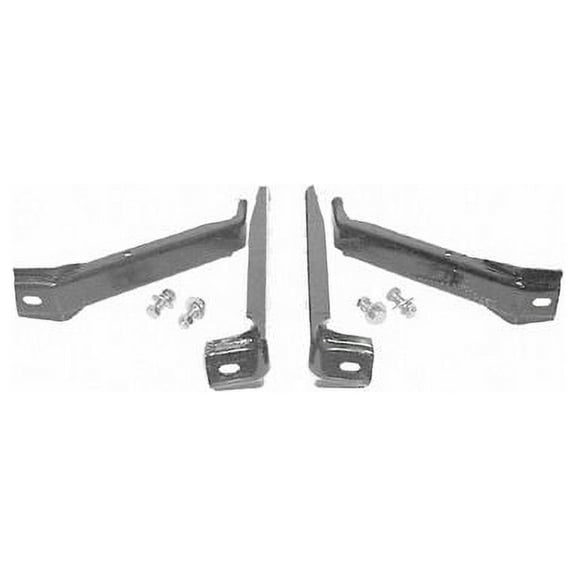 Rear Bumper Bracket Set - 4 Piece - Compatible with 1967 - 1972 Chevy C10 Pickup (Excludes Short Wheel Base 4WD) 1968 1969 1970 1971