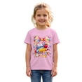 thumbnail image 2 of Girls Tshirts Short Sleeve Crew Neck Graphic Tees Stylish School Season Print Casual Summer Kids T Shirts Size 5-6Y, 2 of 5