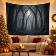 thumbnail image 2 of Misty Dark Forest Scene with Full Moon Eerie Gothic for Dark Art Lovers Moonlit Woods Decor Halloween Gift Tapestry Wall Hanging for Bedroom and Living Room, 2 of 5