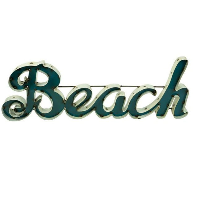Rustic Arrow 10295 Beach with Frame Sign for Decor - Small