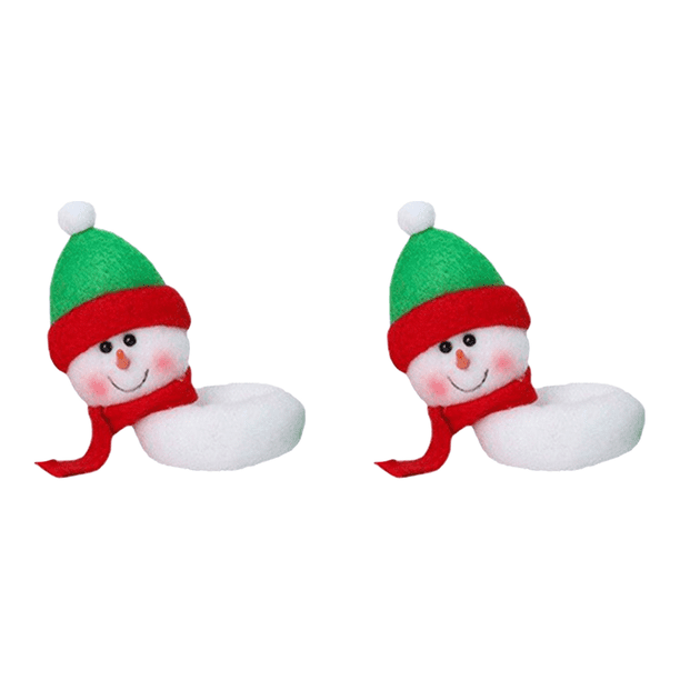 Mesa Navideña Cubierta Barba Larga Papá Noel para Copa Vino (muñeco Nieve)