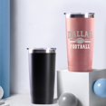 thumbnail image 4 of Dallas Tumbler with Lids and Straws Insulated Stainless Steel Cup Travel Coffee Mug Football Gifts 20 Oz, 4 of 6