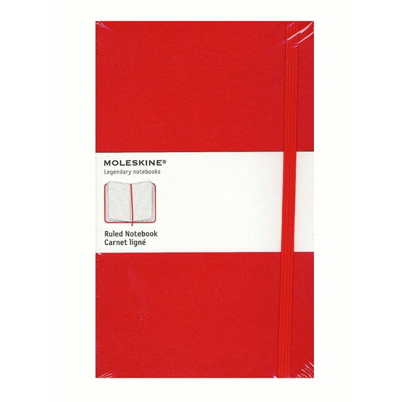 Classic Hard Cover Notebooks red, 5 in. x 8 1/4 in., 240 pages, lined (pack of 2)