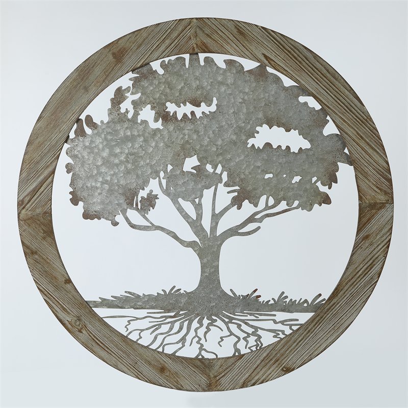 Pemberly Row Circular Tree Wall Decor
