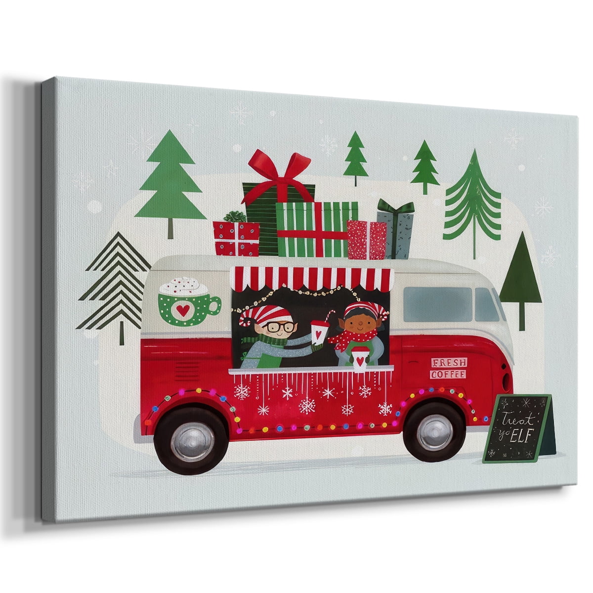 Santa's Foodtruck Collection A- Gallery Wrapped Canvas