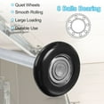 thumbnail image 3 of 10 Packs 1.8" Nylon Garage Door Rollers for 2" Track, 7" Stem Garage Door Wheels, 6200zz Bearing 8 Balls, Black, 3 of 6
