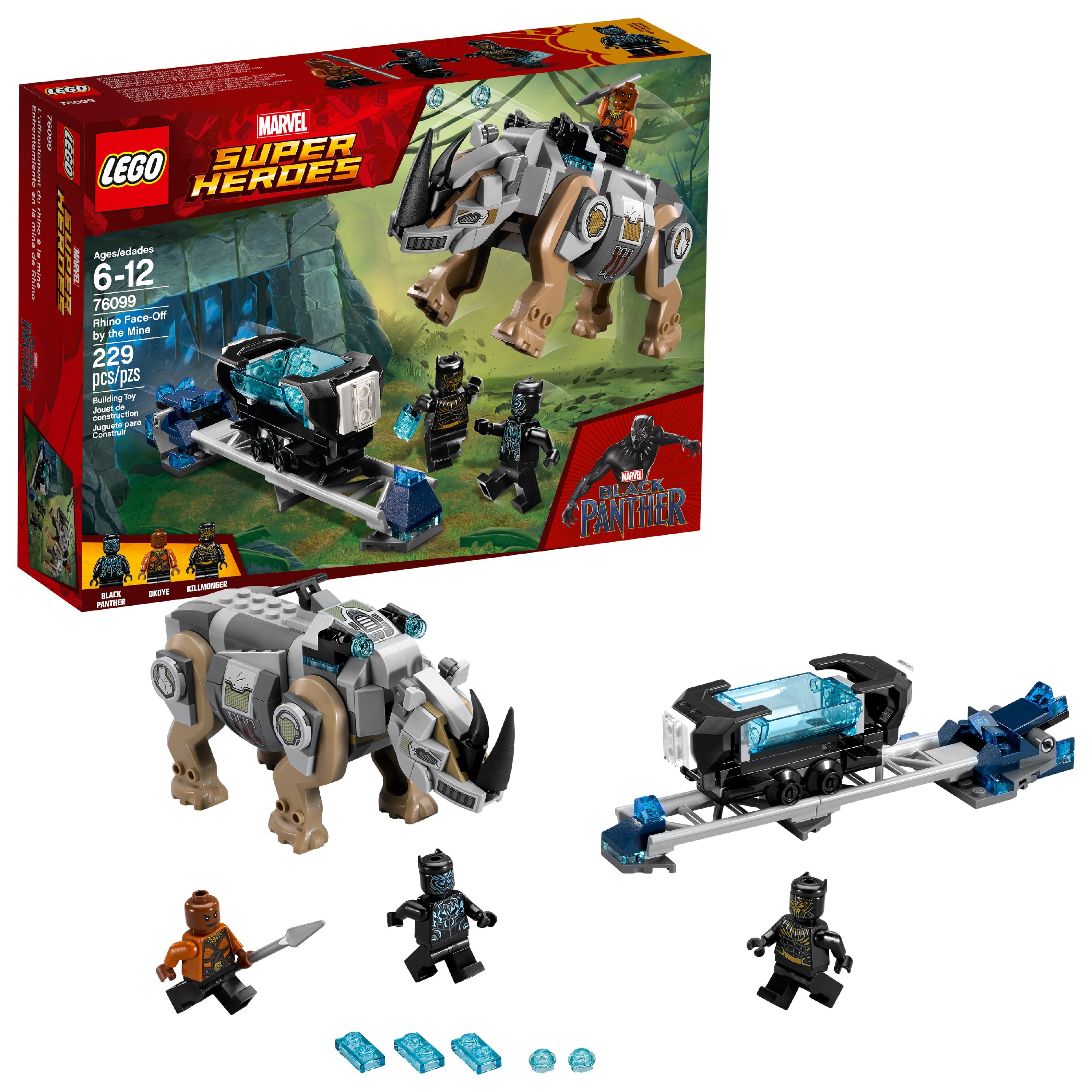New Set LEGO Marvel Black Panther Ref:76099 Rhino Face Off By The Mine