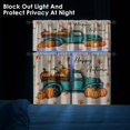 thumbnail image 6 of Mloabuc Turquoise Truck Farm Fall Kitchen Curtains with Valance and Tier Sets 36 Inch, 3 Pieces Car Wood Pumpkin Rod Pocket Drapes Window Treatment Curtains for Kitchen Over Sink Dining Room Decor, 6 of 6