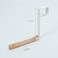 thumbnail image 1 of Puerta colgante plegable, ganchos de madera sin taladrar, rack de almacenamiento sin costuras, organizador de ropa plegable, estante de madera, diseño de 2 niveles, metal frame, forro de, 1 of 8