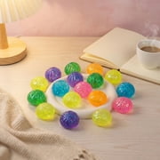 16Pcs Mini Colorful Dumpling Squishy, Cute Squishy Dumpling Large, Squishy Dumpling Doll with Cute Expressions, Silicone Bun Sensory Fidget Dolls, Hand Pinching Decompression Dolls