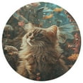 thumbnail image 3 of Crystal Cat Round Rugs -Washable Non-Slip Small Round Area Rug Throw Soft Circle Rugs for Bedroom, Modern Print Indoor Carpet for Entryway Sofa Living Room, 3 of 6
