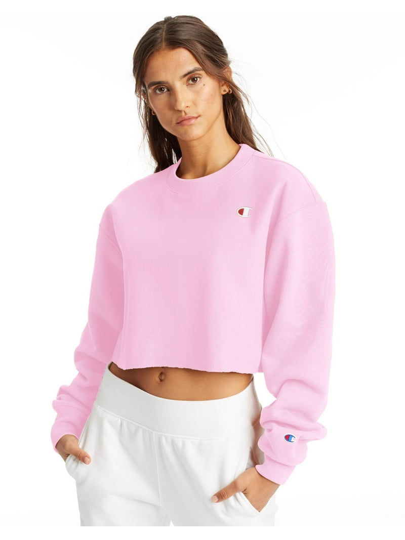 Champion Life Women's Crop Top Sweatshirt Reverse Weave Cut Off