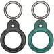 thumbnail image 1 of Paquete de 2 fundas protectoras para Airtag Finder con acabado mate, llavero de metal, soporte Compatible con Apple Air Tag (negro + verde), 1 of 5