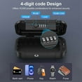 thumbnail image 2 of Portable Lock Box, 4-Digit Combination Lock Box for Travel, Anti-Theft Small Safe Box with Removable Chain, Cash Box, 2 of 8