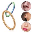 thumbnail image 4 of 10Pcs Nose Ring Hoops Decorative Nose Rings Stainless Steel Nose Hoops Nose Rings for Women, 4 of 8