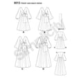 thumbnail image 3 of Simplicity 8013 Patrones de costura para vestidos de moda vintage de los años 70, tallas 6 a 14, 3 of 4