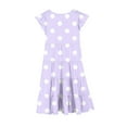 thumbnail image 5 of YABCSAZ Girl's Dresses Short Sleeve Princess Dresses Beach Sundress Casual Loose Fit Maxi Sundress Kids Summer Clothes Graphic Printed Cute Dress Toddler Baby Girls Summer Dress Size 12 Years, 5 of 7