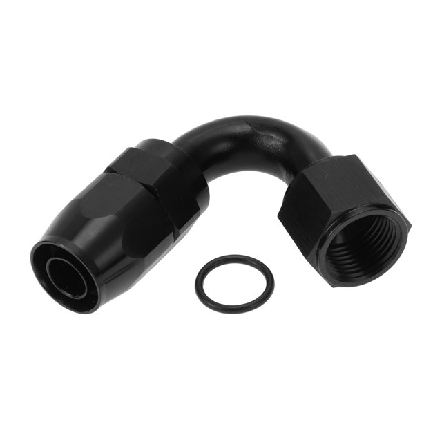 Adaptador de manguera reductor de flare para hombre Unique Bargains TF-1001-AN10 con conector de línea de combustible de 120° de aluminio negro