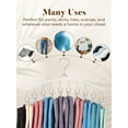 thumbnail image 5 of Cozymood Metal Pants Hangers 2 Pack, Pants Hanger Space Saving with 10 Non-Slip Clips, Clothes Hangers for Shorts, Skirt, Bottoms, Jeans, White, 5 of 9