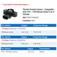 thumbnail image 2 of Throttle Position Sensor - Compatible with 1991 - 1994 Nissan Sentra 2.0L 4-Cylinder 1992 1993, 2 of 2