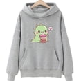 thumbnail image 3 of Sudaderas con capucha de dinosaurio de té Boba Kawaii para mujeres y hombres, sudadera informal, ropa de lana de invierno, Jersey estético coreano de manga larga, 3 of 5