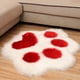 thumbnail image 4 of Fiudx Alfombra Acogedora con Forma de Pata, de Pelo Largo y Felpa, Suave y Antideslizante, Diseño Multicolor, Decoración Minimalista Moderna para El Hogar, para Sala de Estar y Dormitorio, 50 X 60 Cm, 4 of 6