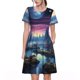 thumbnail image 1 of Easygdp Fantasy Landscape Starry Night para Vestido Transpirable de Mujer, Vestido Suelto de Manga Corta con Pliegues y Bolsillos para el Verano, 1 of 6