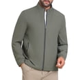 thumbnail image 4 of Chaqueta de negocios INSPIRE CHIC para hombres, con forro, cuello alto, cierre completo, chaqueta formal de golf XL gris, 4 of 6
