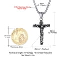 thumbnail image 5 of KeyStyle Cross Necklace for Men Stainless Steel INRI Crucifix Cross Pendant Necklace Jesus Christian Religious Jewelry Anniversary Valentines Gift for Husband Boyfriend, 5 of 8