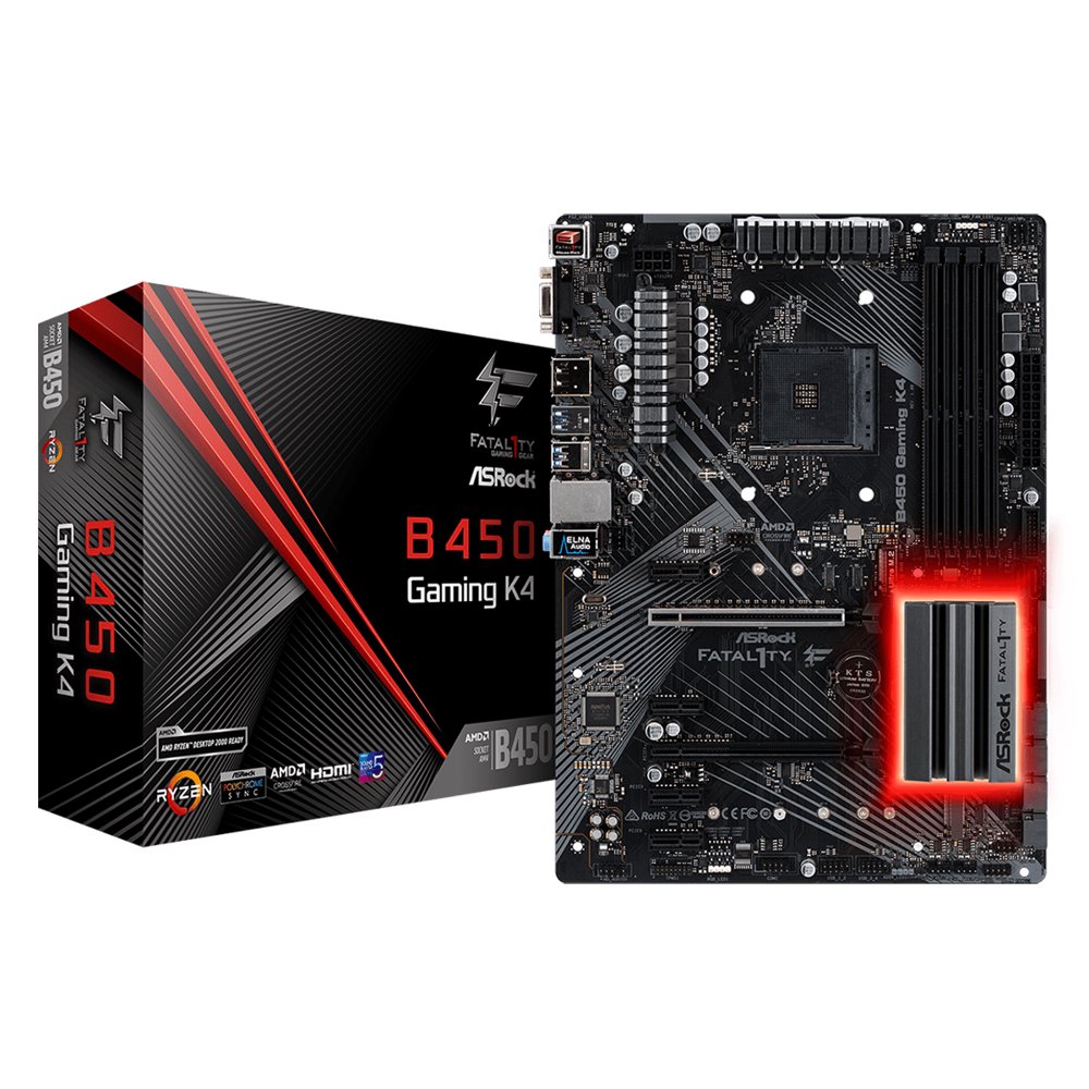 Asrock Fatal1ty AMD B450 Gaming K4 ATX DDR4SDRAM Motherboard Walmart