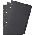 thumbnail image 1 of 3 Sets Black Color Paper Divider Index Page Tab Cards For 6-Holes Ring Binders Notebooks Travel Diary Journal Planner (A5 Black), 1 of 7