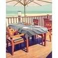 thumbnail image 2 of Outdoor Tablecloth with Umbrella Hole for Patio/Picnic/Party/Camping, Black Grey Ombre Waterproof Table Cloth Rectangle Table Cover Washable, Modern Geometric Abstract Aesthetic Cream 60"x 102", 2 of 7