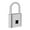 Silver, variant on Smart Fingerprint Padlock Waterproof Biometric Padlocks with Buit-in Rechargeable Battery Door Lock ,Quick Installation