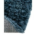 thumbnail image 5 of Unique Loom Davos Shag Collection Area Rug - Solid (4' 1" Round Marine Blue), 5 of 12