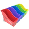 thumbnail image 2 of Storex Small Book Bins, Set of 5, Metal Shelf Rack Included, Assorted Colors, 2 of 2