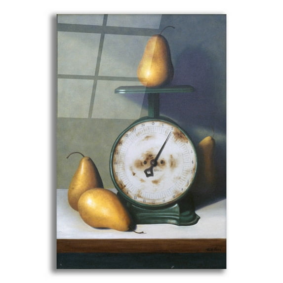Epic Art 'Two Pound Pear' by Cecile Baird, Acrylic Glass Wall Art, 12"x16"