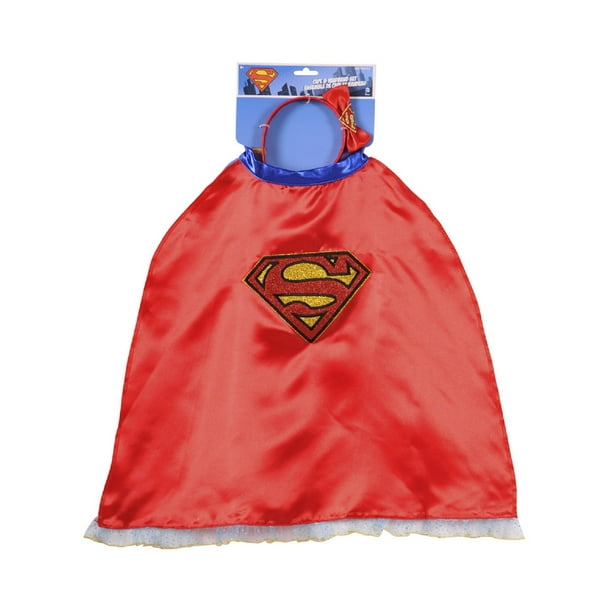 Rubies Filles Rouge Supergirl Cape Ensemble Costume d'Halloween pour Enfants Taille 4