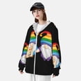 thumbnail image 3 of Fotbe Happy Pride Gnome Chaqueta con Protección Solar UPF 50+ para Hombre y Mujer, Camisa con Capucha y Bolsillos-Small, 3 of 7