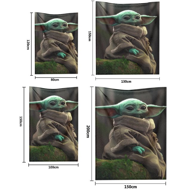 Baby Yoda Blanket Yoda Blanket Warmth Soft Plush Sofa Bed Plush