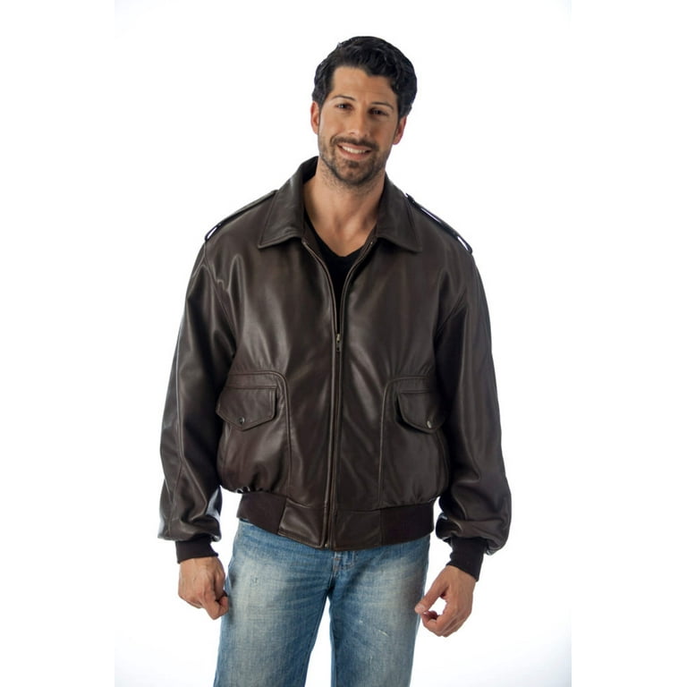 Men's Air Force A-2 Flight Leather Bomber Jacket Men's Air Force A-2 Flight Leather Bomber Jacket