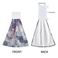 thumbnail image 3 of Dailycode Kitchen Wash Cloths with Hanging Loops Absorbent Absorbent Quick Drying Hand Towels, 2 Pack, Planetary Surface, 3 of 7