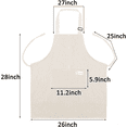 thumbnail image 4 of Kitchen Apron, 2-Piece Kitchen Cooking Apron, Adjustable Chef Apron With 2 Pockets - Blue/Brown Stripe, 4 of 6