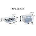 thumbnail image 2 of Rubbermaid Cleverstore 71 Qt Clear Storage Bins, 4 Pack, with Tray Inserts, 2 of 7