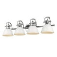 thumbnail image 1 of Duncan CH 4 Light Bath Vanity, Chrome with White Shades, 1 of 3
